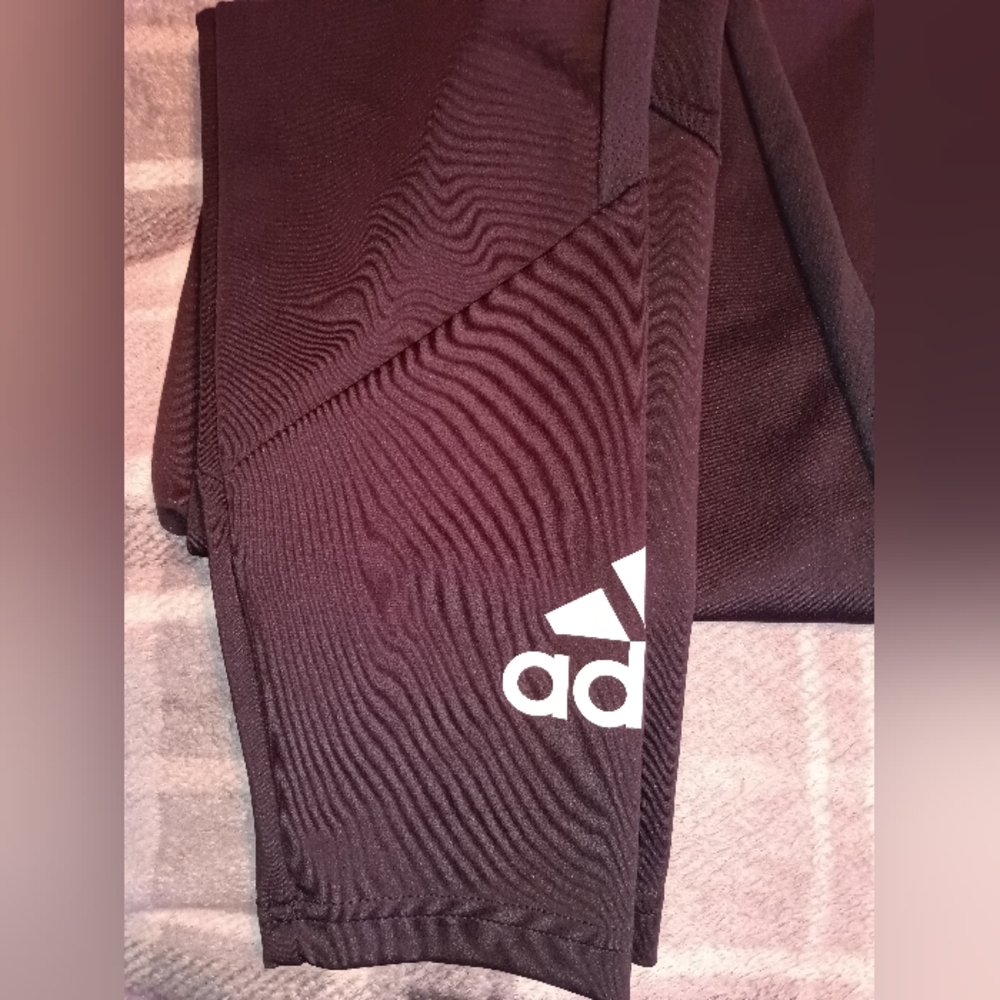 ADIDAS AeroReady Women's Black Mesh Panel Athletic Leggings Size XL - LIKE NEW!! - Picture 12 of 13